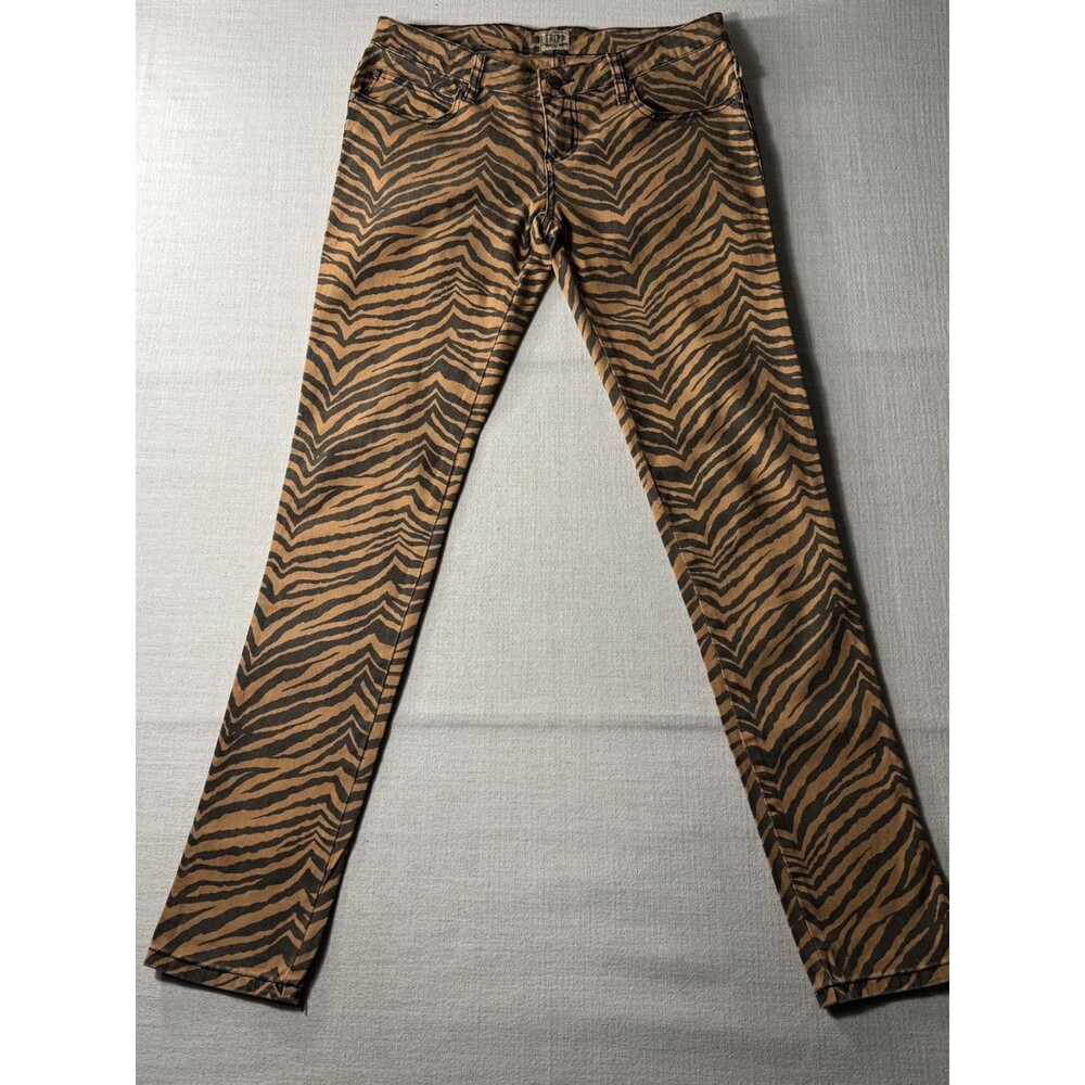 Tripp NYC Women's Zebra Print Skinny Jeans Brown Tan Black 9/29 Daang Goodman